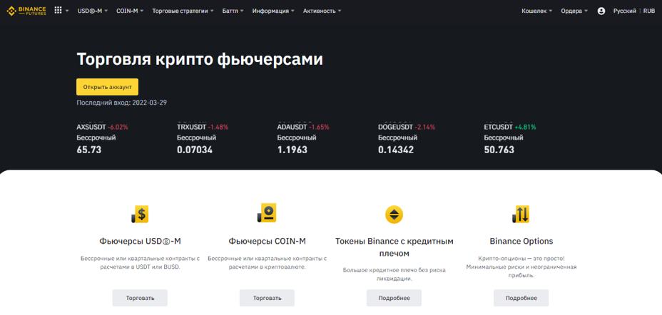 Торговля фьючерсами на Бинанс - Trade Crypto Futures