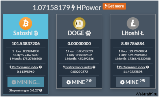 CryptoMiningGame обзор - мультивалютный кран