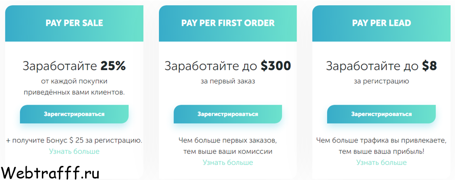 Affiliate2Day варианты партнерской программы